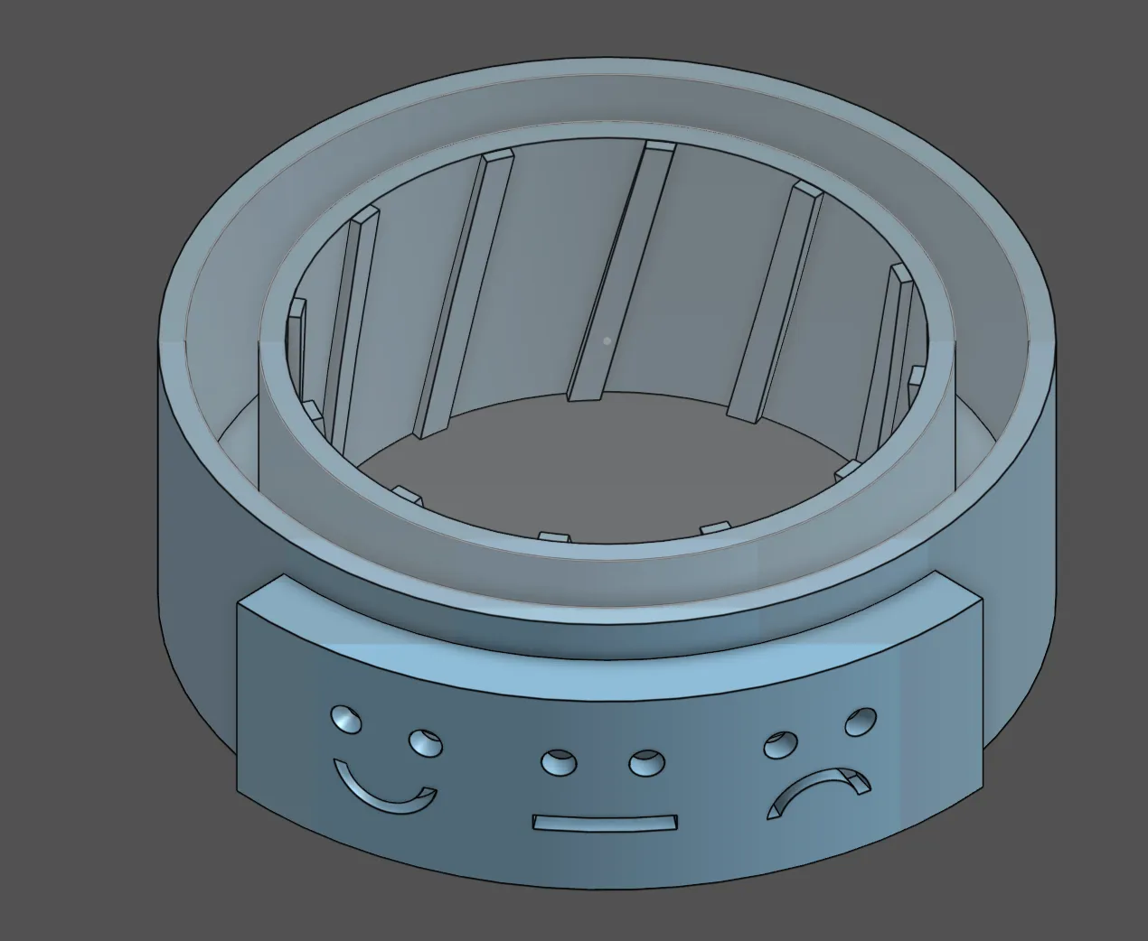 OnShape CAD model of Glow Tap with diagonal ridge interior texture
